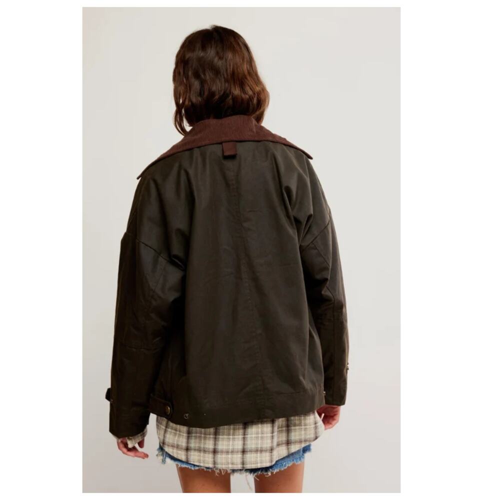 NEW Free People Cori Waxed Jacket Size Medium - Picture 3 of 16